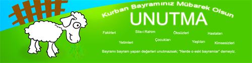 Kurban Bayramınız Mübarek Olsun